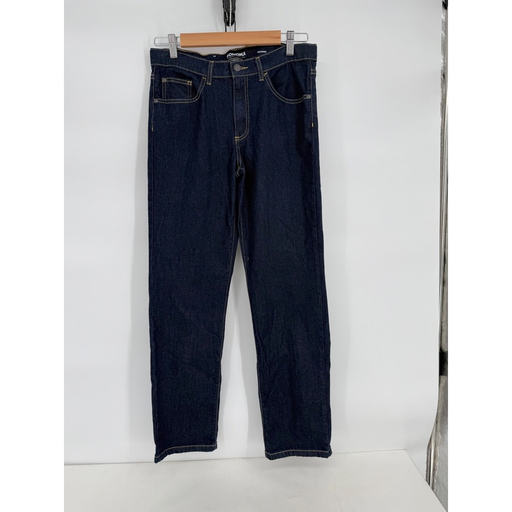 Sonoma Goods For Life Womens Slim Fit Dark Indigo Jeans Sz 18 Petite